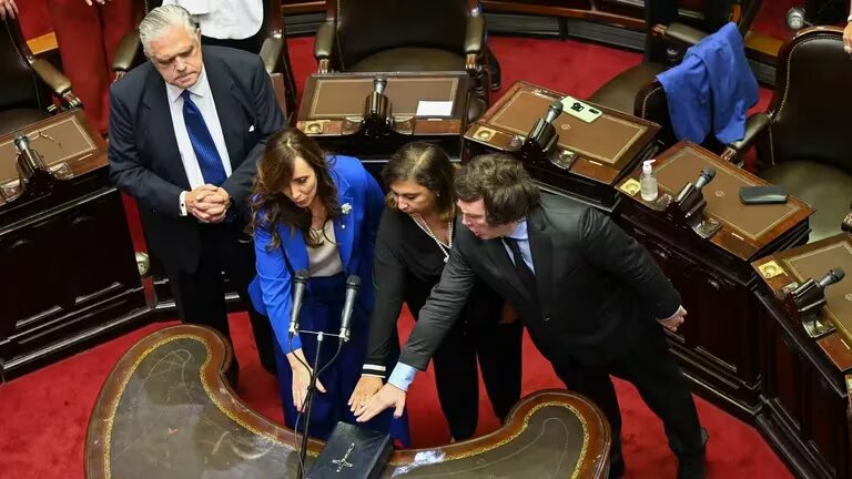 Jura de Javier Milei y Victoria Villarruel en 2021