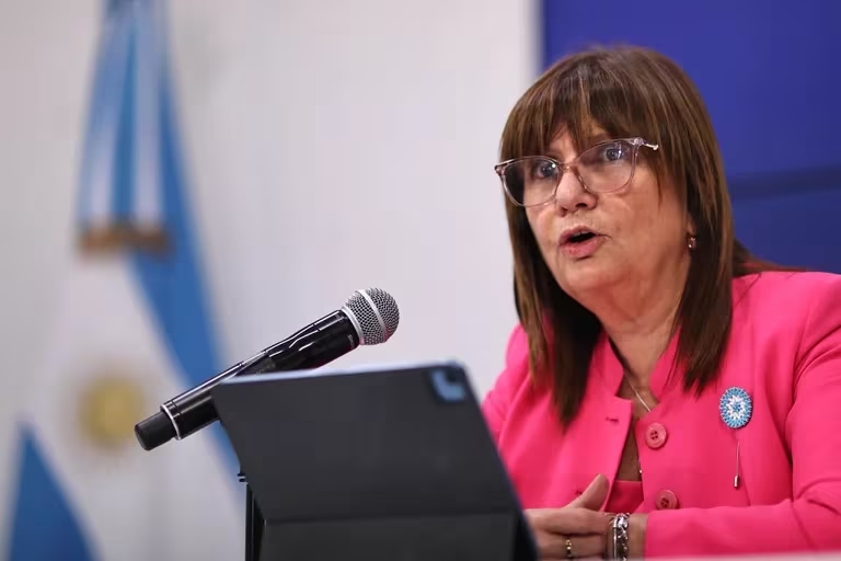 La ministra de Seguridad, Patricia Bullrich (EFE/ Juan Ignacio Roncoroni)

