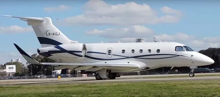 El Embraer Praetor 550, registrado con la matrícula LV-KGJ, costó más de USD 10 millones.