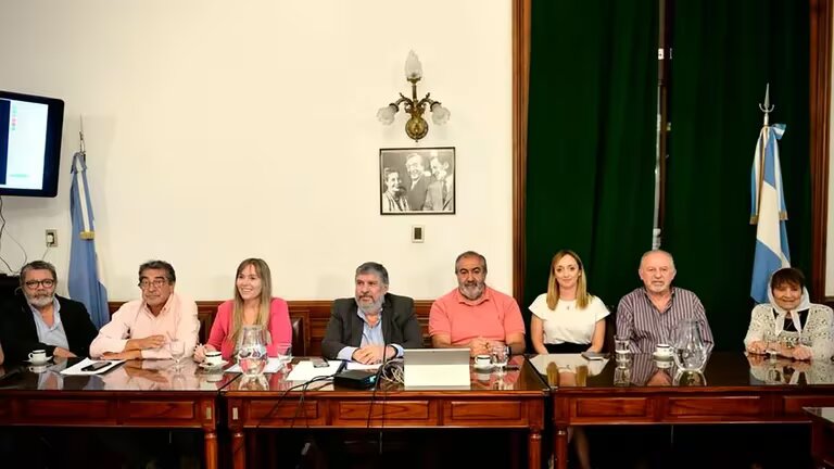 La CGT se reunió con los senadores del Frente de Todos. (Foto: Prensa bloque Frente de Todos)