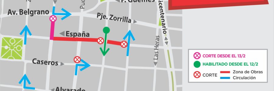 Mañana queda habilitada al tránsito la intersección de Vicente López y España