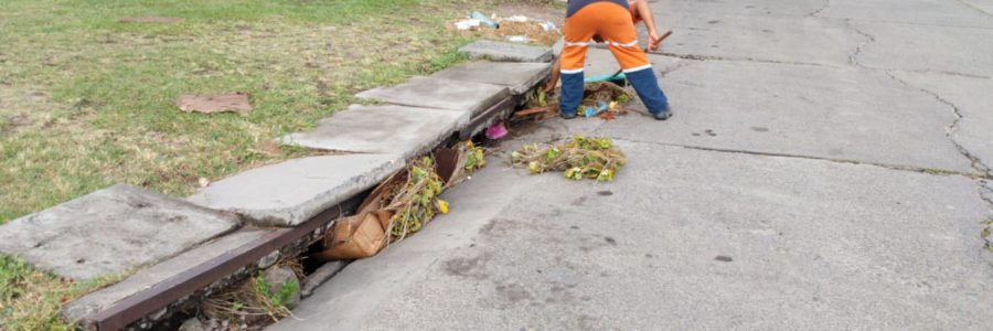 Luego de la tormenta se retiraron sedimentos y se limpiaron imbornales