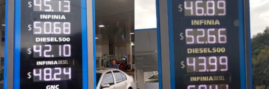 En Salta la nafta casi alcanza los $53
