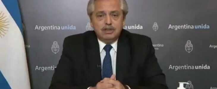 Alberto Fernández habla con los líderes de negocios en EEUU