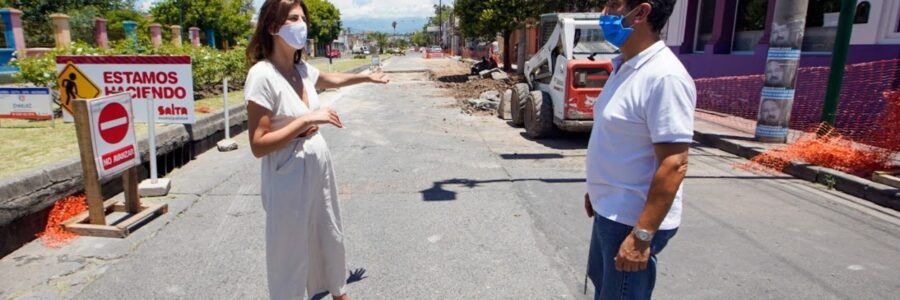 Bettina supervisó avances de obras en la ciudad