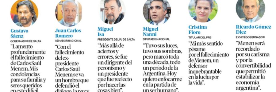 Dirigentes políticos salteños recordaron a Carlos Menem