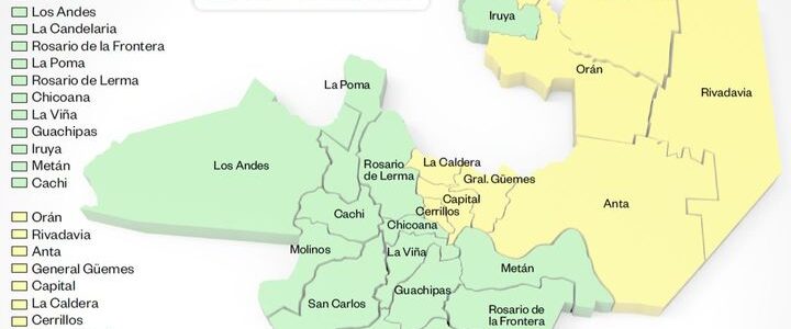 Hay 14 departamentos en riesgo bajo y ninguno en rojo