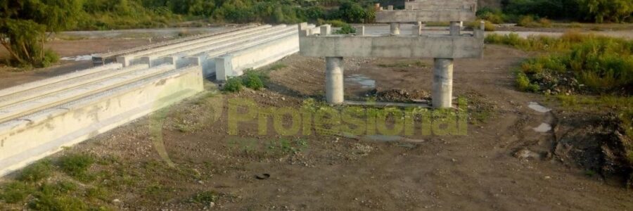 El avance de la obra del nuevo puente sobre el río Arenales llegó al 55%