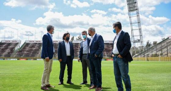 Salta, sede de la Copa Argentina: Sáenz supervisó los preparativos en el estadio Martearena