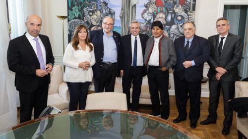 Fernández y Evo reunidos en el natalicio de Juana Azurduy