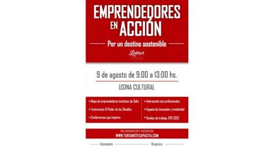 Turismo realizará la jornada Emprendedores en Acción por un Destino Sostenible