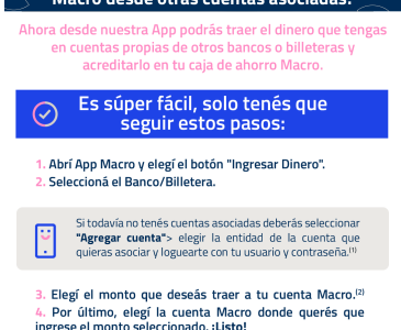 CON LA APP DE BANCO MACRO TODAS TUS CUENTAS ESTÁN EN TU MANO
