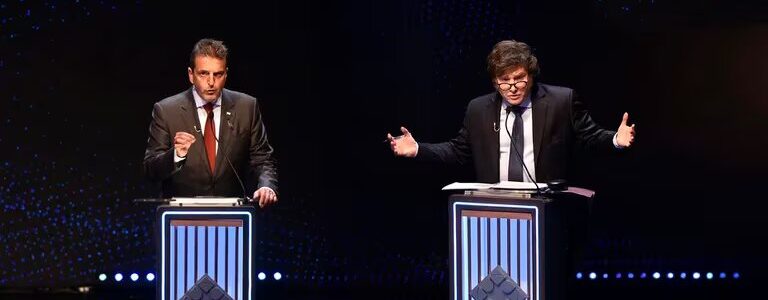 Milei lucha contra el desorden interno de su espacio y Massa apuesta a exponerlo en el debate