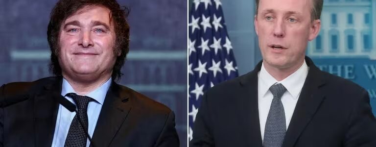 Javier Milei se reúne en la Casa Blanca con Jake Sullivan, consejero de Seguridad Nacional de Joseph Biden