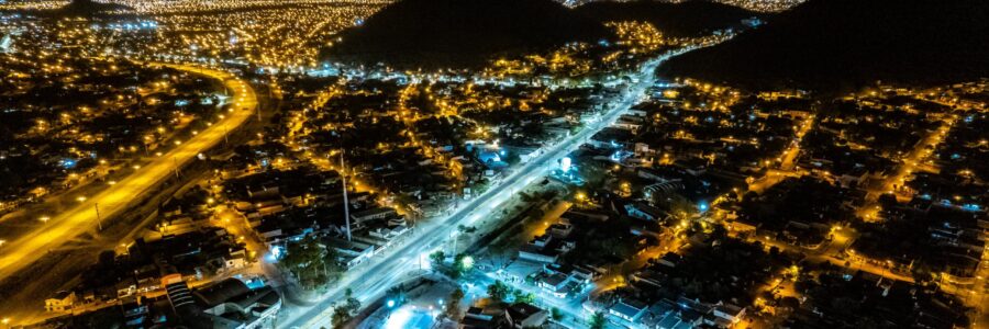 La Municipalidad colocó nuevas luminarias LED en el ingreso a la ciudad