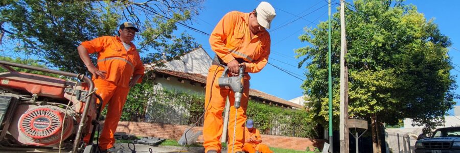 Colocaron reductores de velocidad en calles Los Almendros y Los Olivos