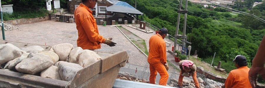 Comienzan obras para la recuperación del talud de contención en el cerro San Bernardo