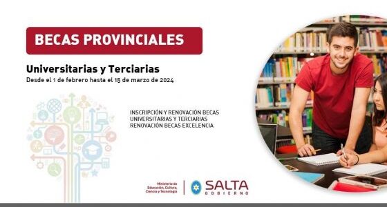 Becas provinciales: se pone en marcha la convocatoria 2024 para acceder al beneficio