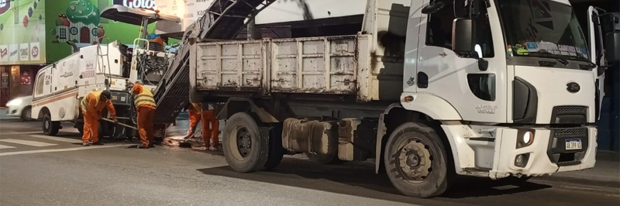 Acondicionaron sectores de la calzada de calle Pellegrini entre San Luis y San Martín