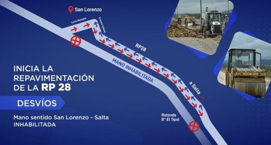 Hoy inicia la repavimentación de la ruta provincial 28