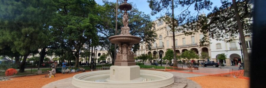 Finalizó la refacción de la glorieta y la fuente de la plaza 9 de Julio