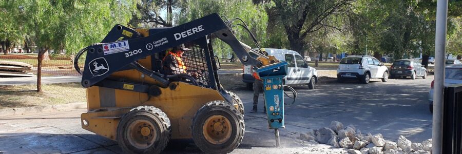 Comenzaron las obras preliminares en el desagüe pluvial de la plaza Gurruchaga
