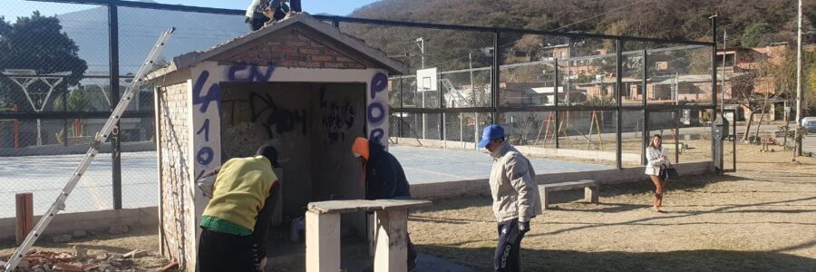 Espacios Públicos: fue removida una gruta en desuso en el barrio Portal de Güemes