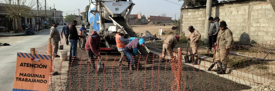 El municipio colocó nuevo hormigón en barrio Scalabrini Ortíz