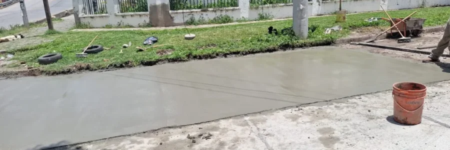 Ejecutan tareas de hormigonado en distintos frentes de obra