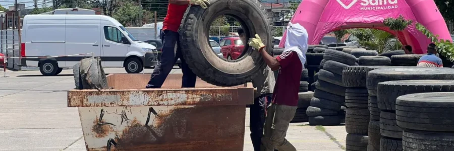 Neumatón: El municipio cierra el año con 600T de neumáticos acopiados fuera de uso
