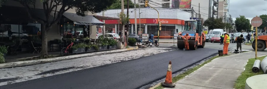 Colocaron nuevo pavimento en la avenida Bicentenario de la Batalla de Salta