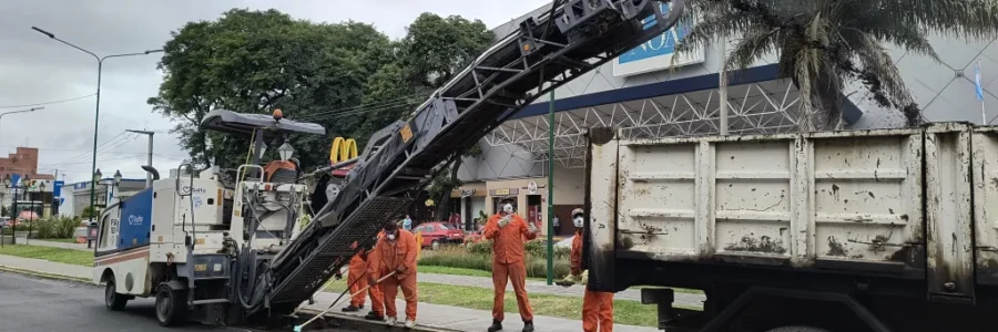 Ejecutan obras de repavimentación en la avenida Bicentenario de la Batalla de Salta