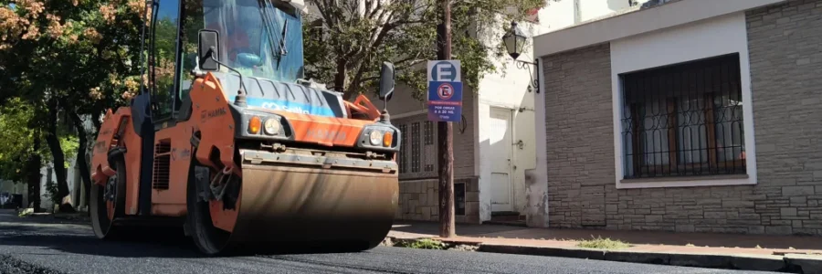 Avanza la obra de repavimentación en la calle Alsina