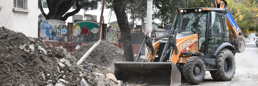 Ejecutan tareas de hormigonado en el Pasaje Zorrilla