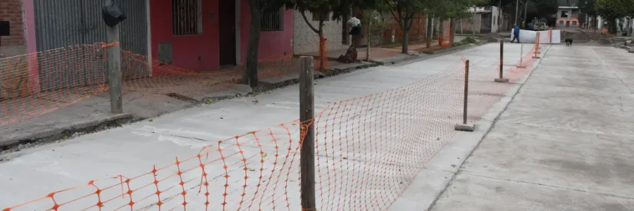 Avanza la obra de hormigonado en Villa Mónica