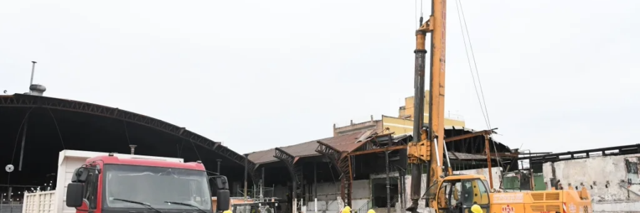 Avanzan las obras de reconstrucción del mercado San Miguel