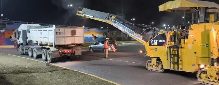 Rotonda de Limache: iniciaron las obras para la repavimentación