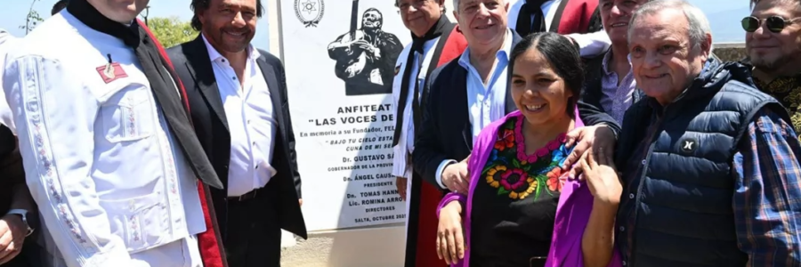 Cerro Aladelta: Sáenz inauguró el nuevo anfiteatro en homenaje a Las Voces de Orán