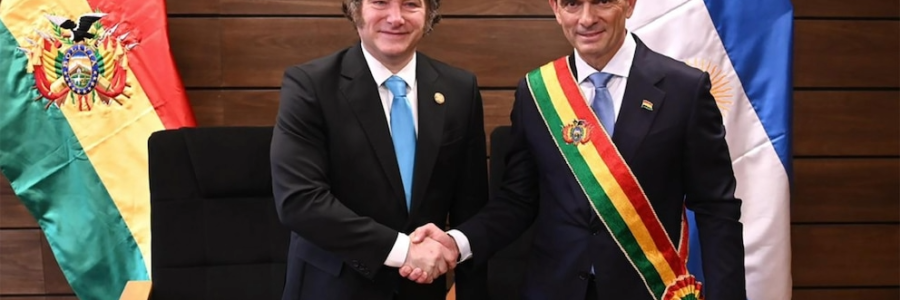 Milei: “Sé lo que estás recibiendo, lo digo por experiencia propia”, la a Rodrigo Paz Pereira nuevo presidente de Bolivia