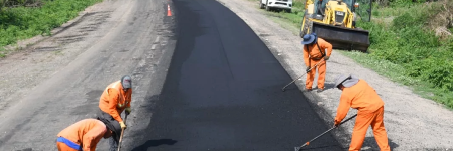 Ya se repavimentaron 25 kilómetros de la ruta provincial 5
