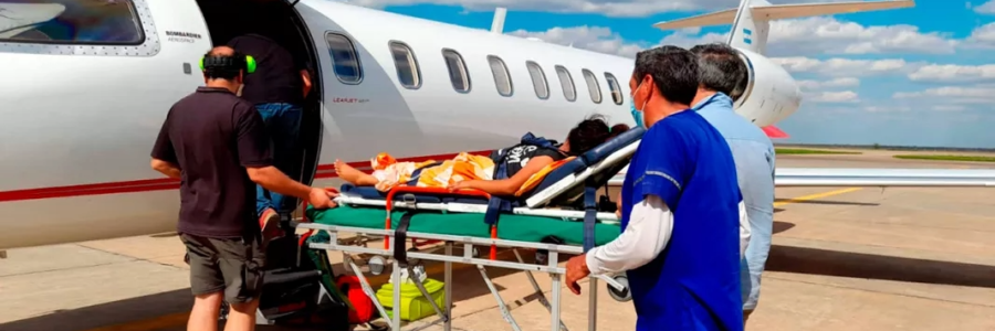 Ya se concretaron más de 190 traslados sanitarios aéreos en lo que va del año