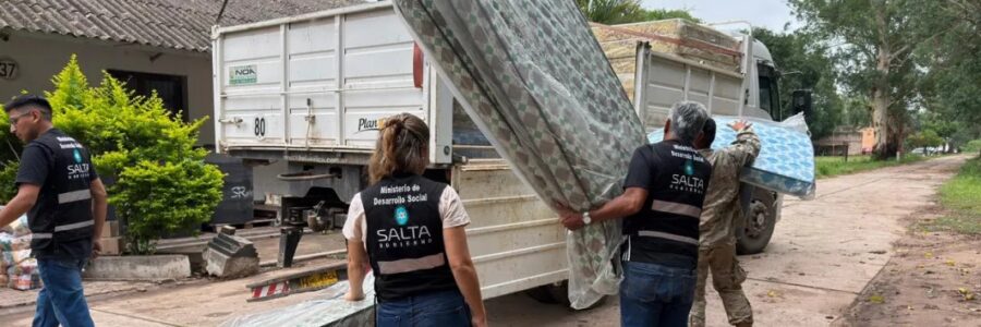 Veintiún municipios asistidos por las inclemencias del tiempo y la crecida del río Bermejo