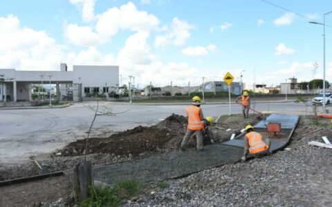 Con la construcción de una ciclovía comenzó la 2da etapa del Plan Vial Zona Sur