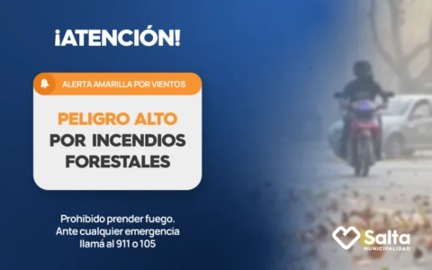 Se solicita aumentar los cuidados por un alerta de incendios forestales