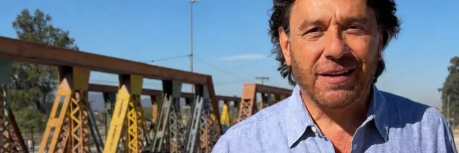 Puentes sobre el río Vaqueros y Circunvalación: Sáenz supervisó la obra que avanza con asistencia financiera provincial