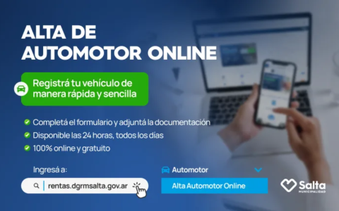 La Municipalidad habilitó el trámite de Alta de Automotor de manera online y gratuita