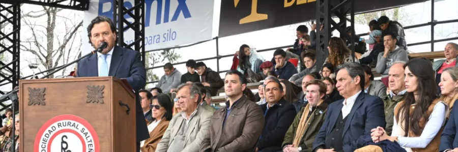 Sáenz defendió la producción en la Expo Rural y reclamó un federalismo real con igualdad de oportunidades para las provincias que producen