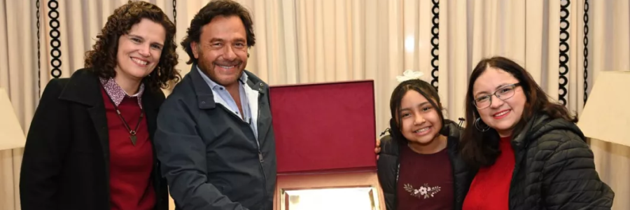 El Gobernador recibió a Margarita Ponce, la niña salteña que ganó “Es Mi Sueño”