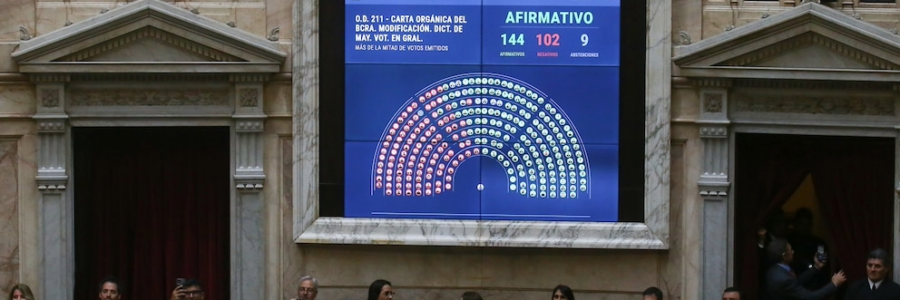 Diputados aprobó la reforma de la Carta Orgánica del Banco Central para prohibir la emisión sin respaldo