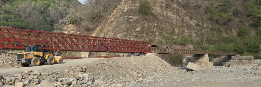 Sáenz anunció que la Provincia continúa el montaje del puente Bailey de Los Toldos